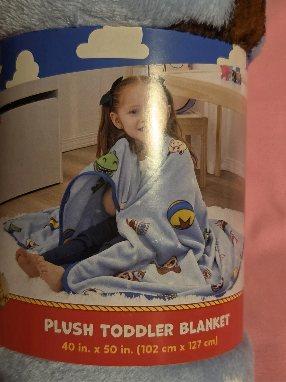 NEW Toy Story Blue Plush Toddler Blanket, 40 In X 50 In.